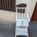 Baby chair high chair made of vintage wood