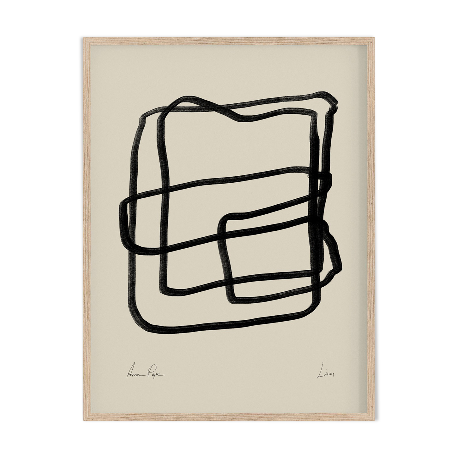 Framed abstract giclee art print 50x70cm