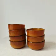 Lot de 7 petites coupelles vintage modèle "Volcan" '70s - Arcopal 