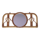 Rattan coat rack and vintage mirror