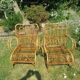 Paire fauteuils rotin vintage