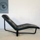 VINTAGE MID-CENTURY BLACK LEATHER CHAISE LOUNGE BY INGMAR RELLING