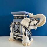 Ceramic elephant plant holder stool