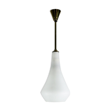 Suspension en verre de lait d’opaline vintage