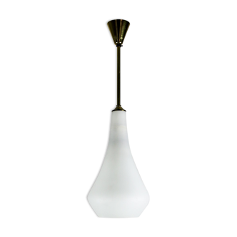 Vintage opaline milk glass pendant lamp