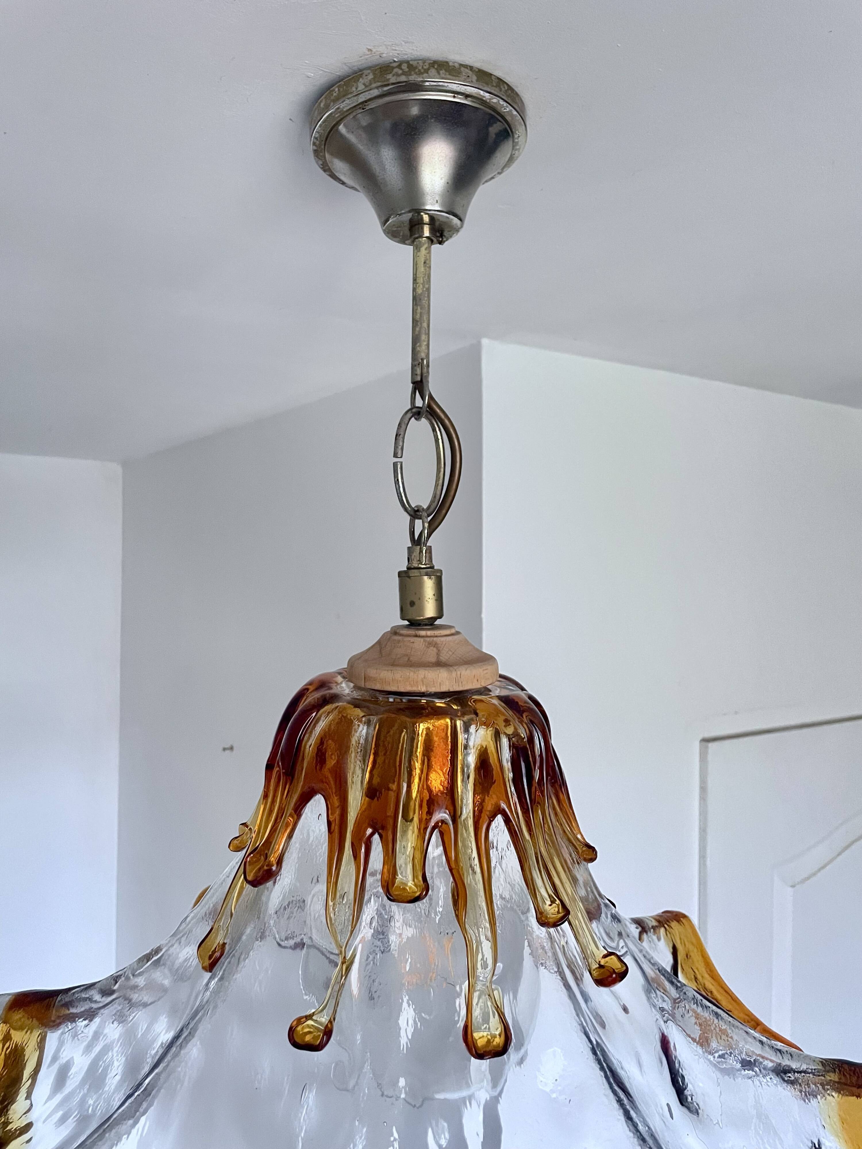 Murano glass pendant from the 1960s to 1970s.