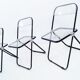 Suite de 3 chaises Plia Giancarlo Piretti pour Castelli