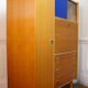 Armoire secrétaire vintage chêne doré