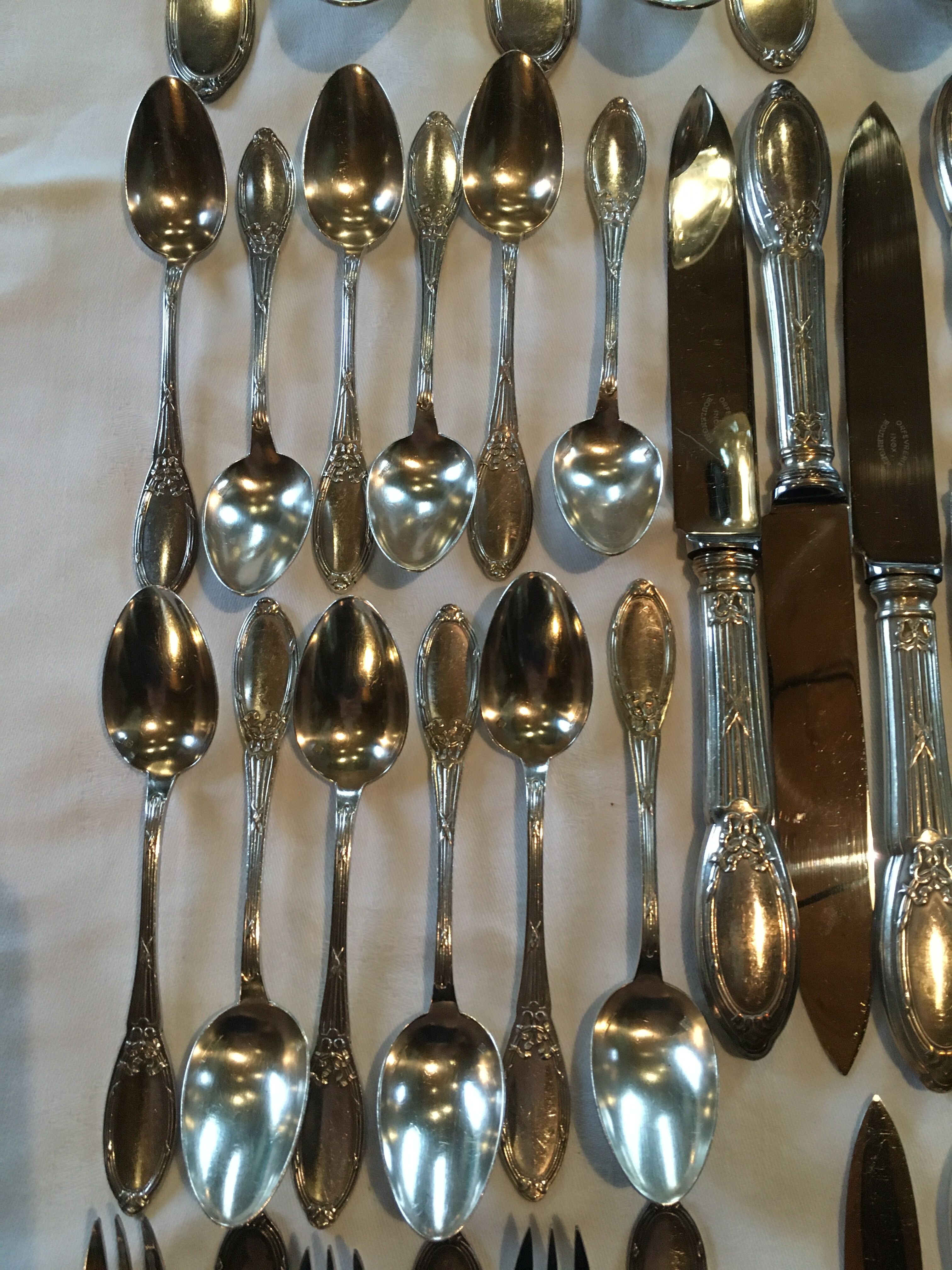 Cutlery housewife 12 people Boulenger Louis XVI