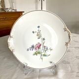 Charles Ahrenfeldt Limoges porcelain cake dish with floral decoration