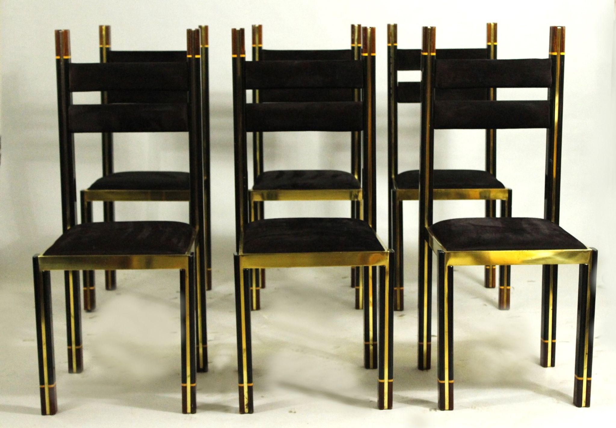 Set of 6 Chairs by Paolo Barracchia for Roman Deco, 1978