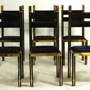 Set of 6 Chairs by Paolo Barracchia for Roman Deco, 1978