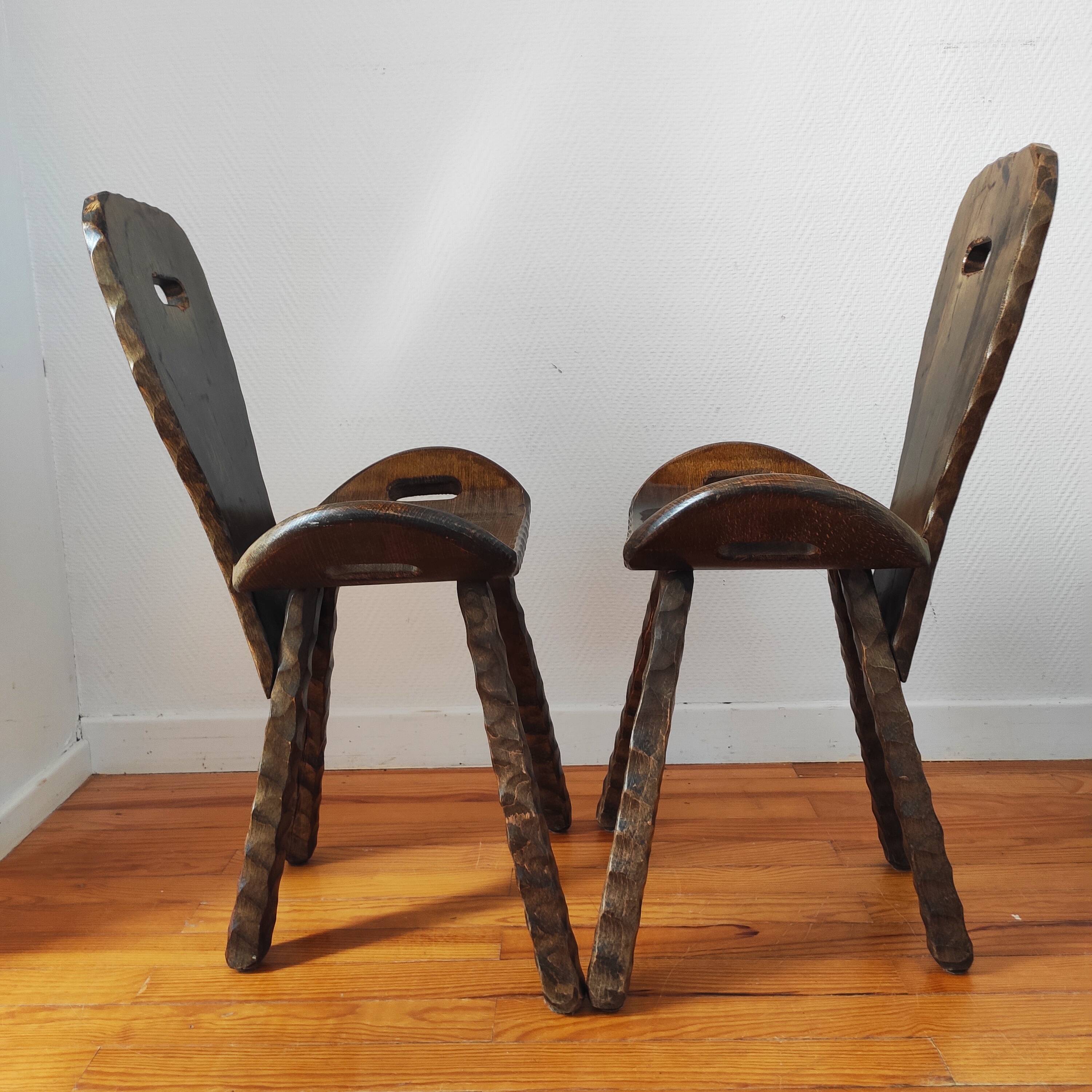 French brutalist vintage chairs from the 60s-70s.