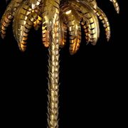 Lampadaire de style " jansen " en forme de palmier en métal doré de 181 cm