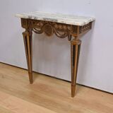 Petite Console d’Applique en Bois Sculpté, style Louis XVI, époque Napoléon III – Milieu XIXe