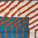 Beni Ourain Berber rug with colourful patterns, size 150 x 250 cm.