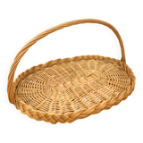 Natural wicker presentation basket