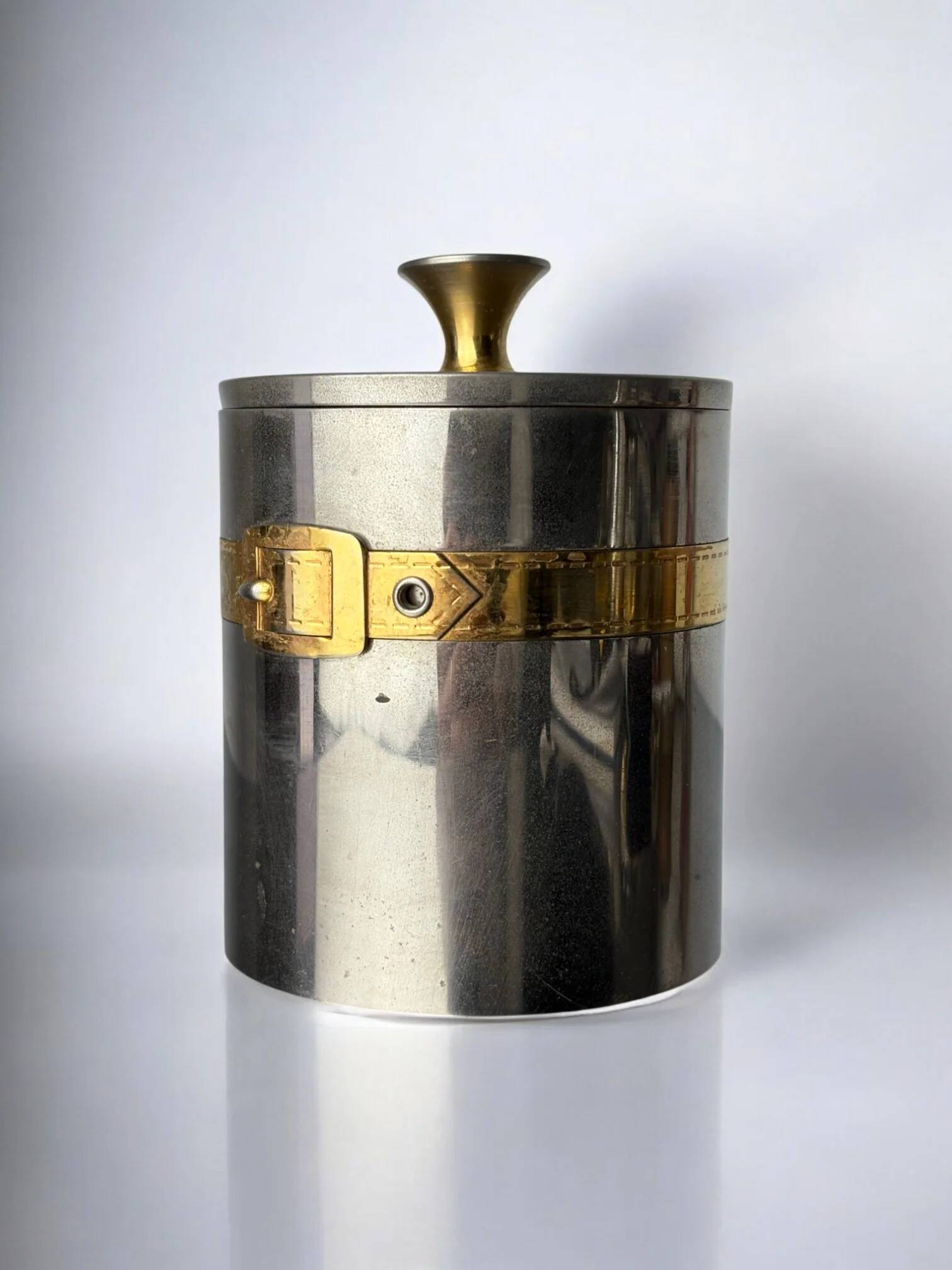 Maria Pergay's style belt buckle box, France, 1970s