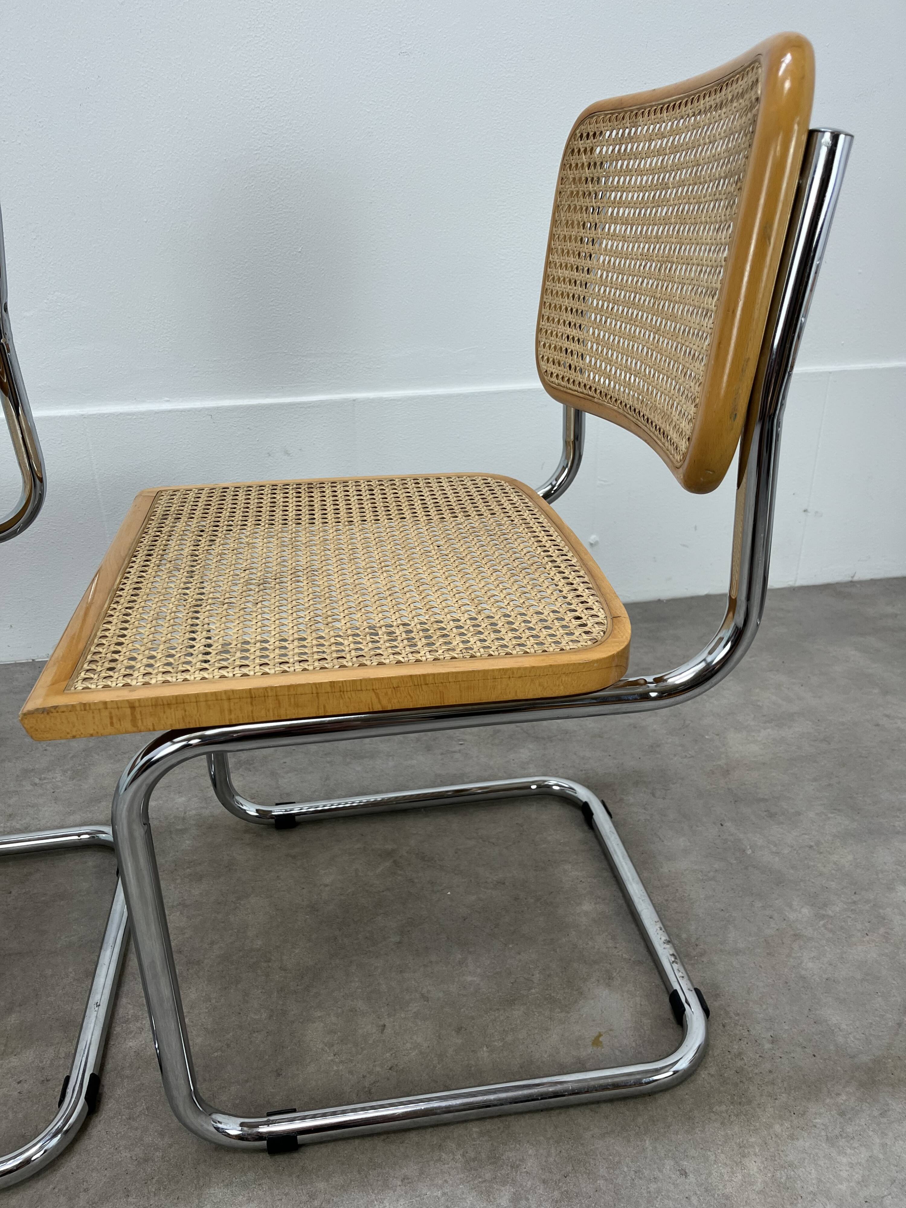 2 Cesca B32 chairs by Marcel Breuer