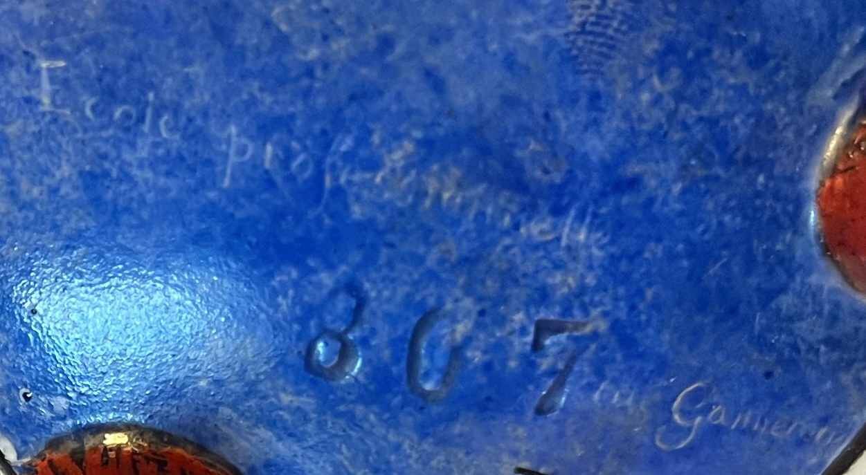 Ceramic vase, eco. Ganneron early 20th century signed Daudon Ottoman (cf. Th. De