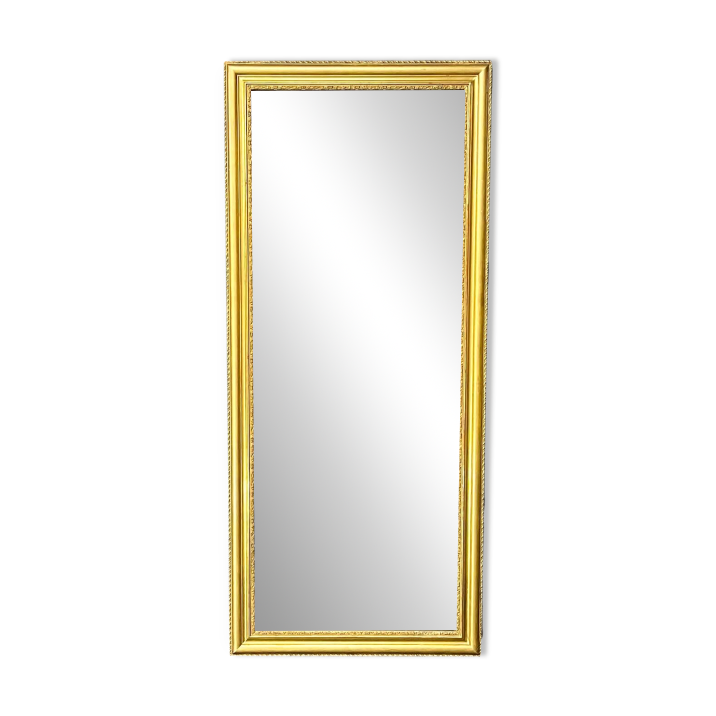 Antique mirror 150 x 65 cm Louis Philippe period. Gold leaf gilding. Very good condition