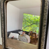 Louis philippe antique mirror with marbled plate