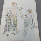 Lithograph Who wants my pretty handkerchiefs? SEM, circa 1924 Georges Goursat dit Sem, collector