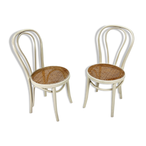 2 chaises en bois courbé - 1960