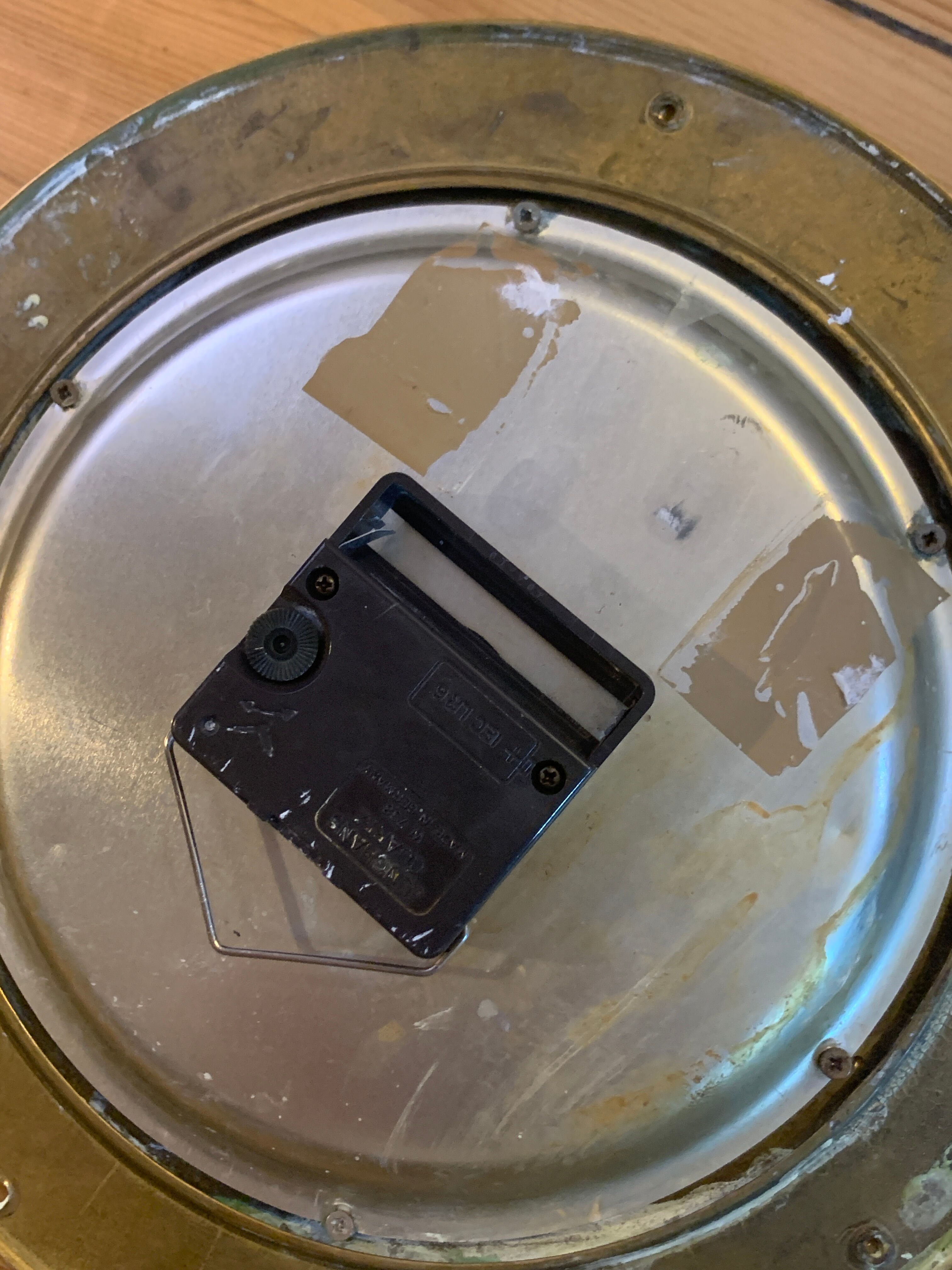 Copper porthole clock