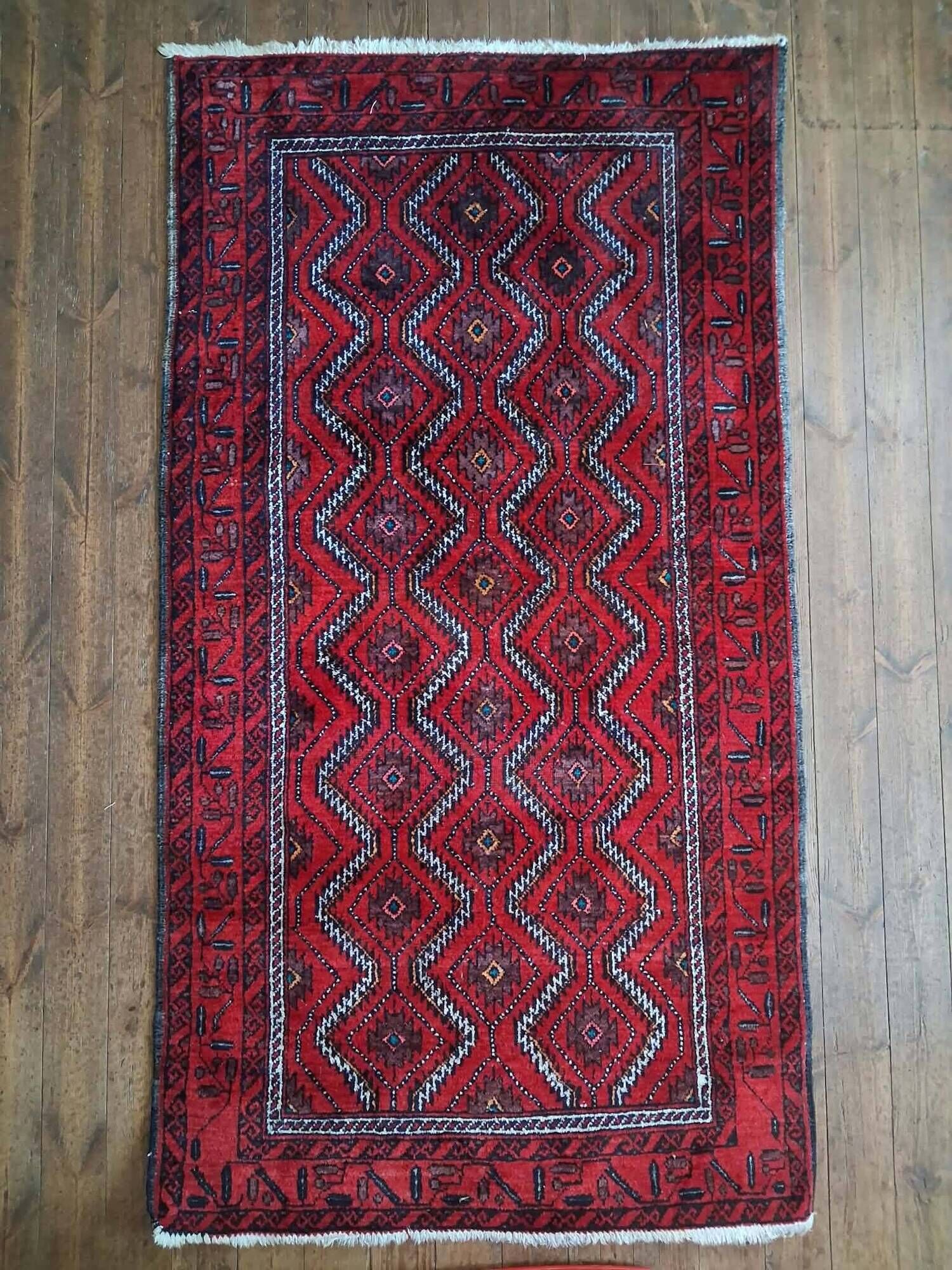Handmade Belouch Persian rug 213x116cm