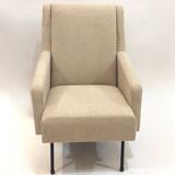 reupholstered modernist armchair