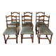 Six turned wooden chairs