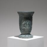 Grand vase en terre cuite à décor mythologique, 1950s