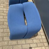 2x Artifort Groovy F598 (M-chair) blue, perfect state! Pierre Paulin