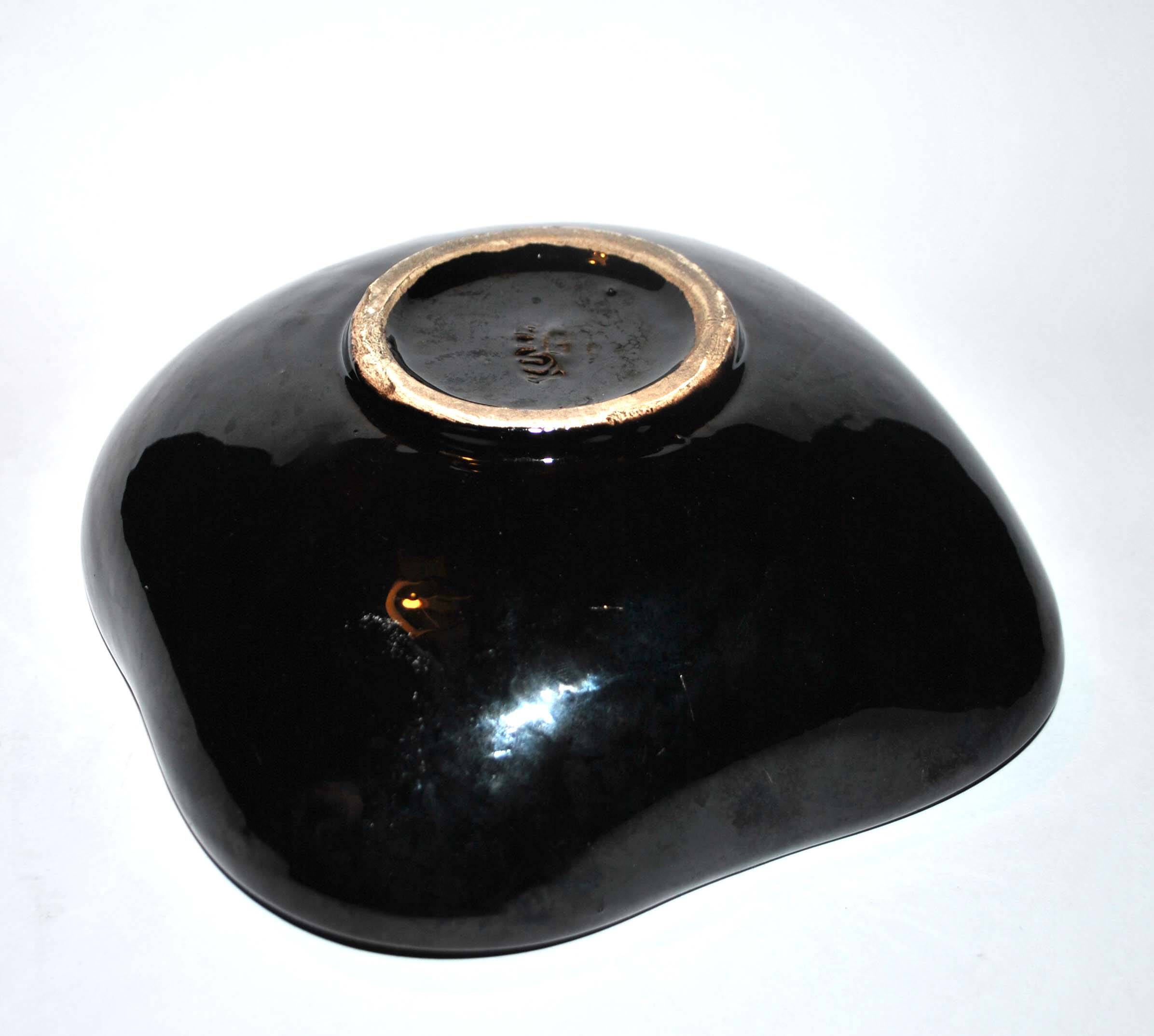 Art deco pocket cup keralux boch frères belgium - early 20th century. 19.5cm