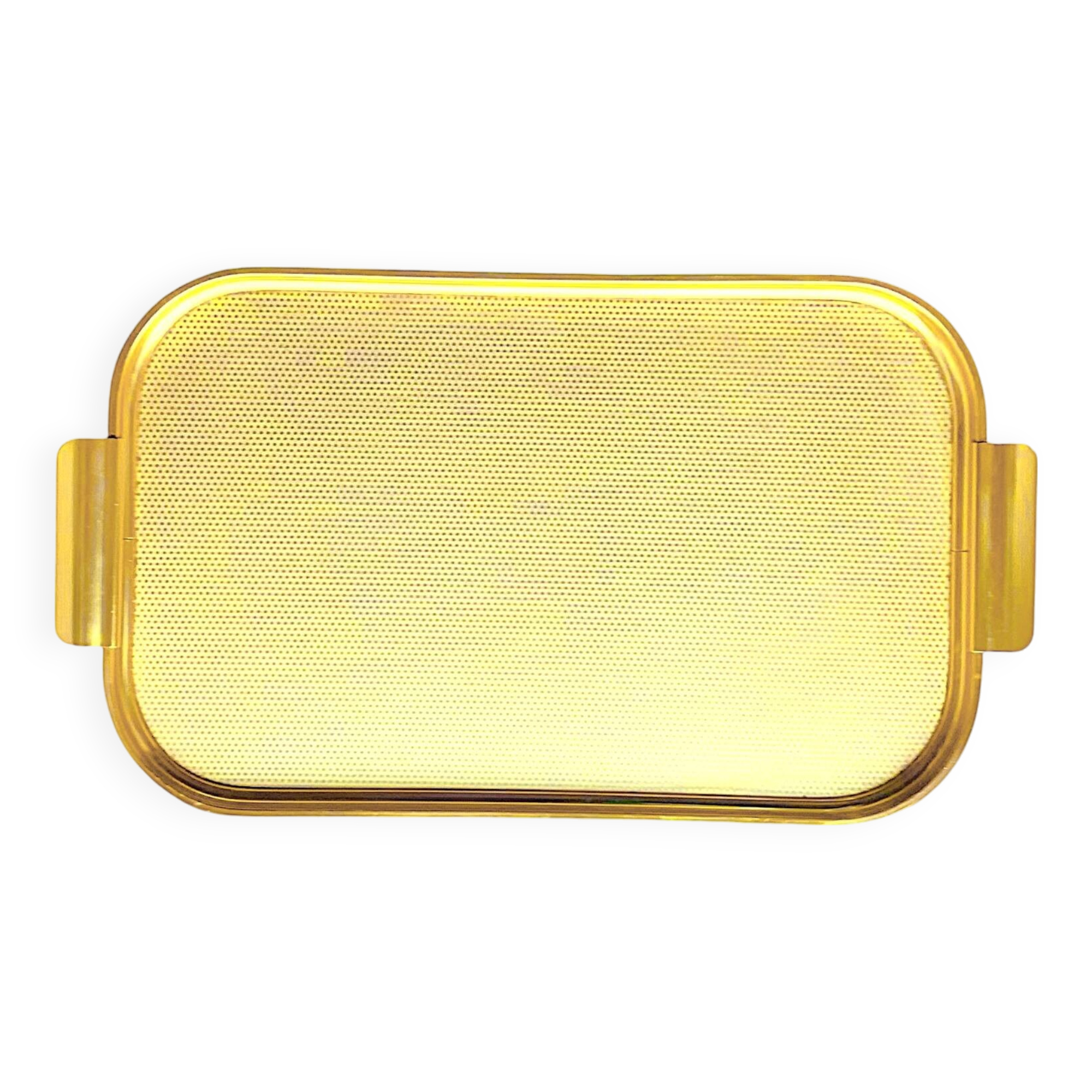 Vintage Carefree Gold Anodized Aluminum Tray - Made in England