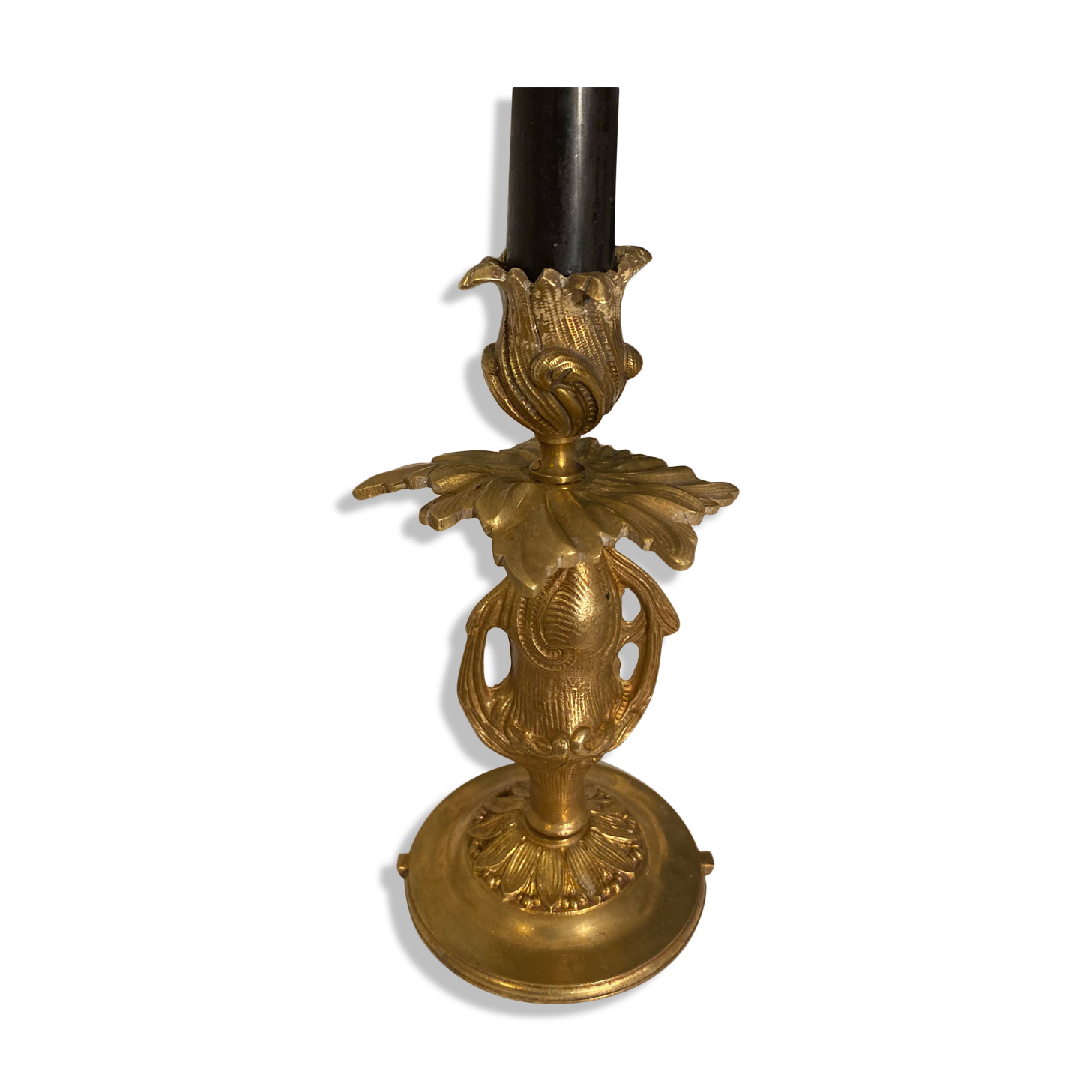 Very worked bronze candlestick