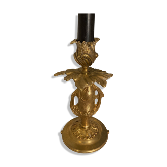 Very worked bronze candlestick