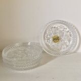 Set of 4 crystal bottle coasters