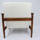 Original vintage armchair, 1960s, designer E.Homma, restored, white bouclé