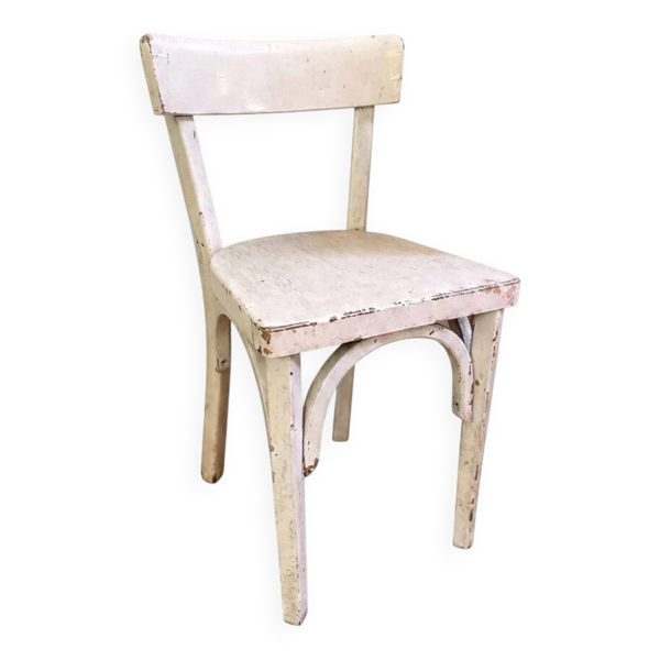 Chaise bistrot pour enfant en bois ancien