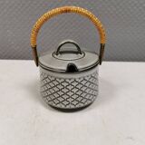 Sugar bowl made of ceramic stoneware designed by Jens H Quistgaard.