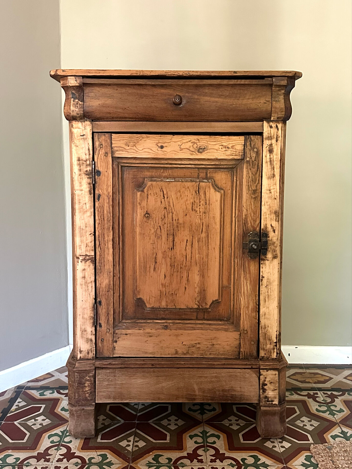 Raw wood sideboard