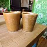 4 sandstone cups