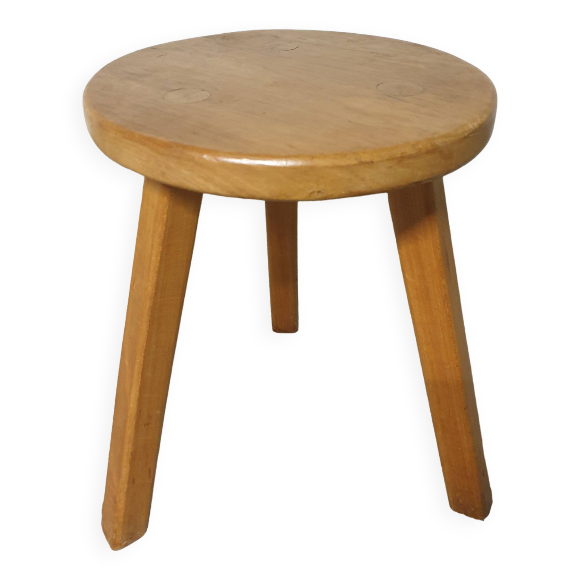 Mid-century wooden tripod stool