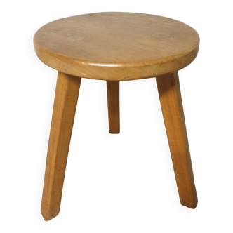 Tabouret tripode en bois Mid-century