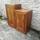 Asymmetric solid walnut buffet