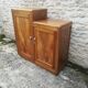 Asymmetric solid walnut buffet