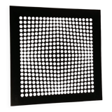 Vasarely silkscreen print - "Deep Kinetics" - 3D Illusion & Black and White