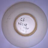 Cerenne Vallauris plate with red flower decoration